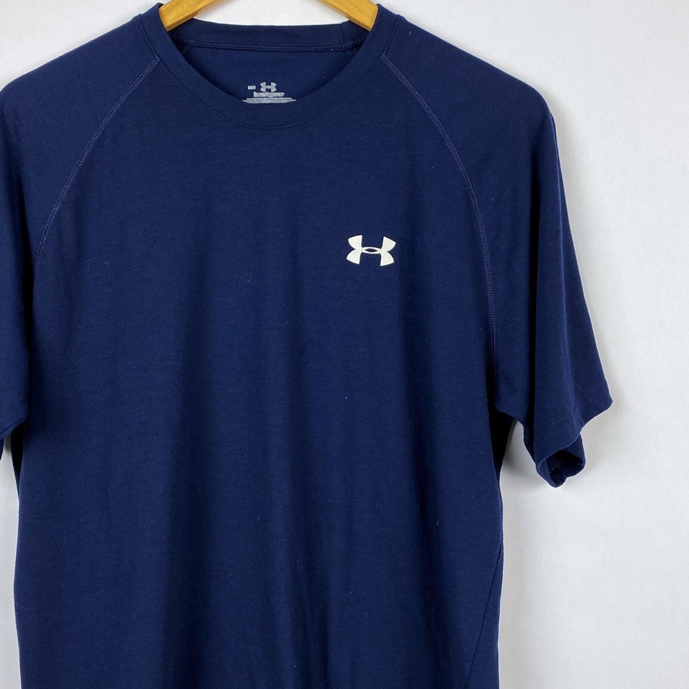 Under Armour‎ Tee Shirt Mens Medium Navy Blue Short Sleeve Active